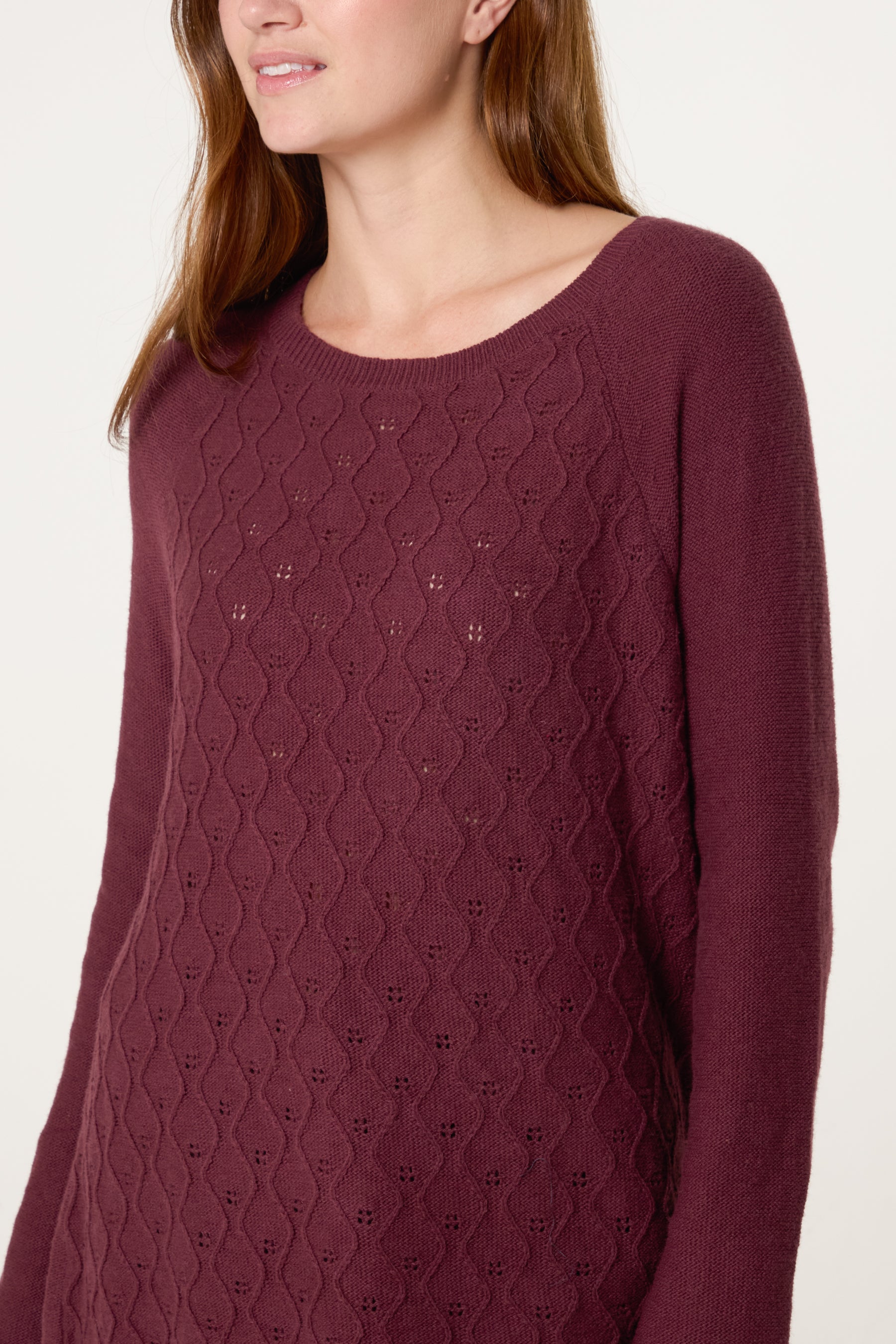 Scallop Edge Patterned Jumper