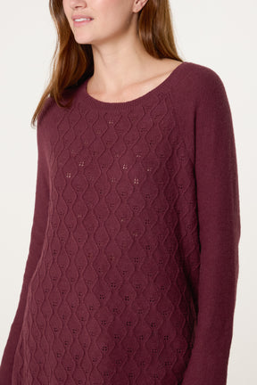 Scallop Edge Patterned Jumper