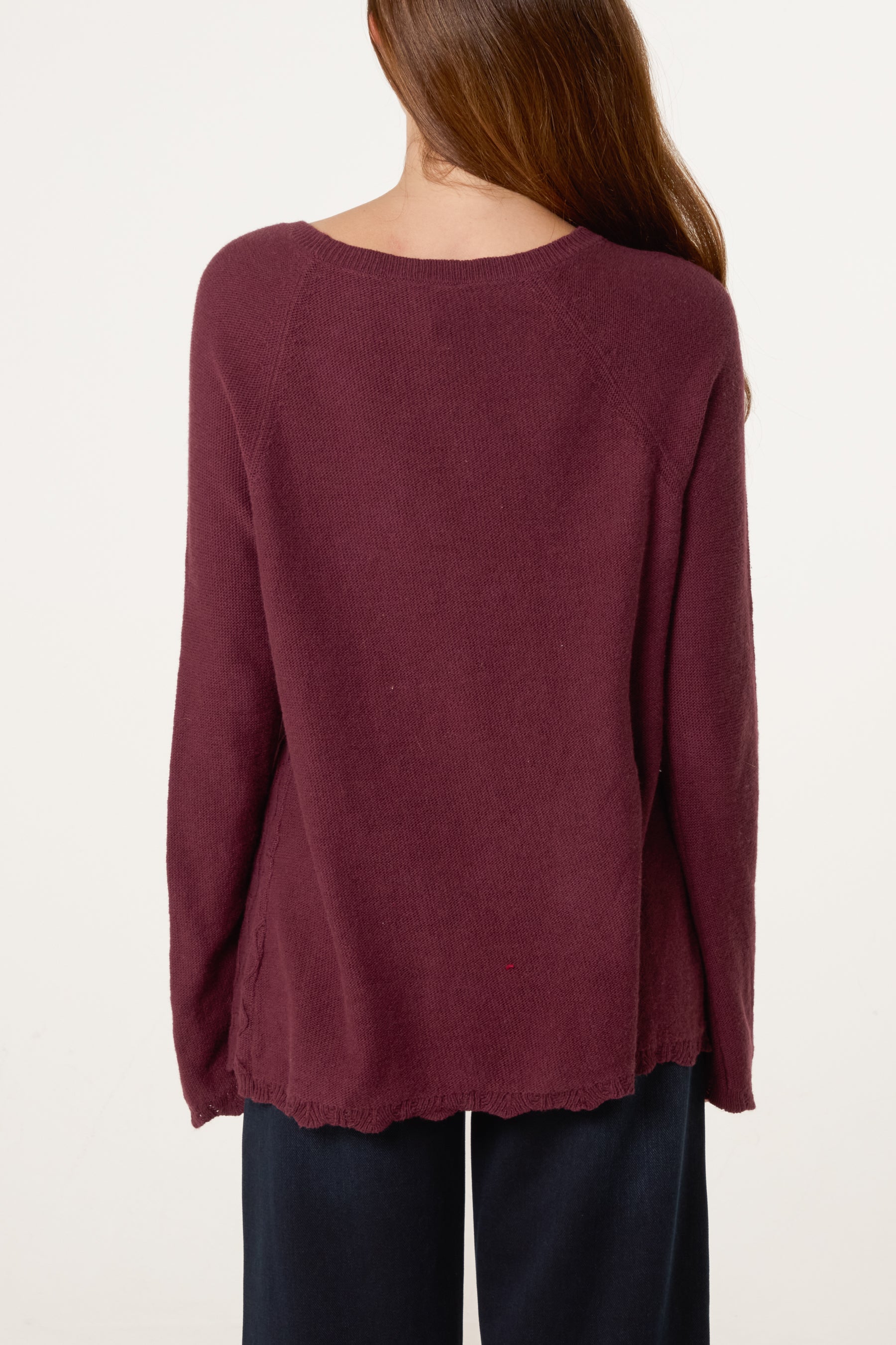 Scallop Edge Patterned Jumper