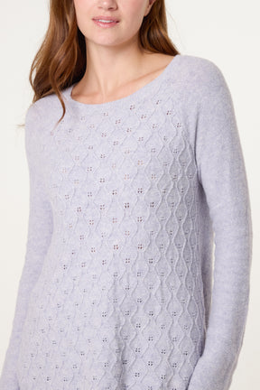Scallop Edge Patterned Jumper