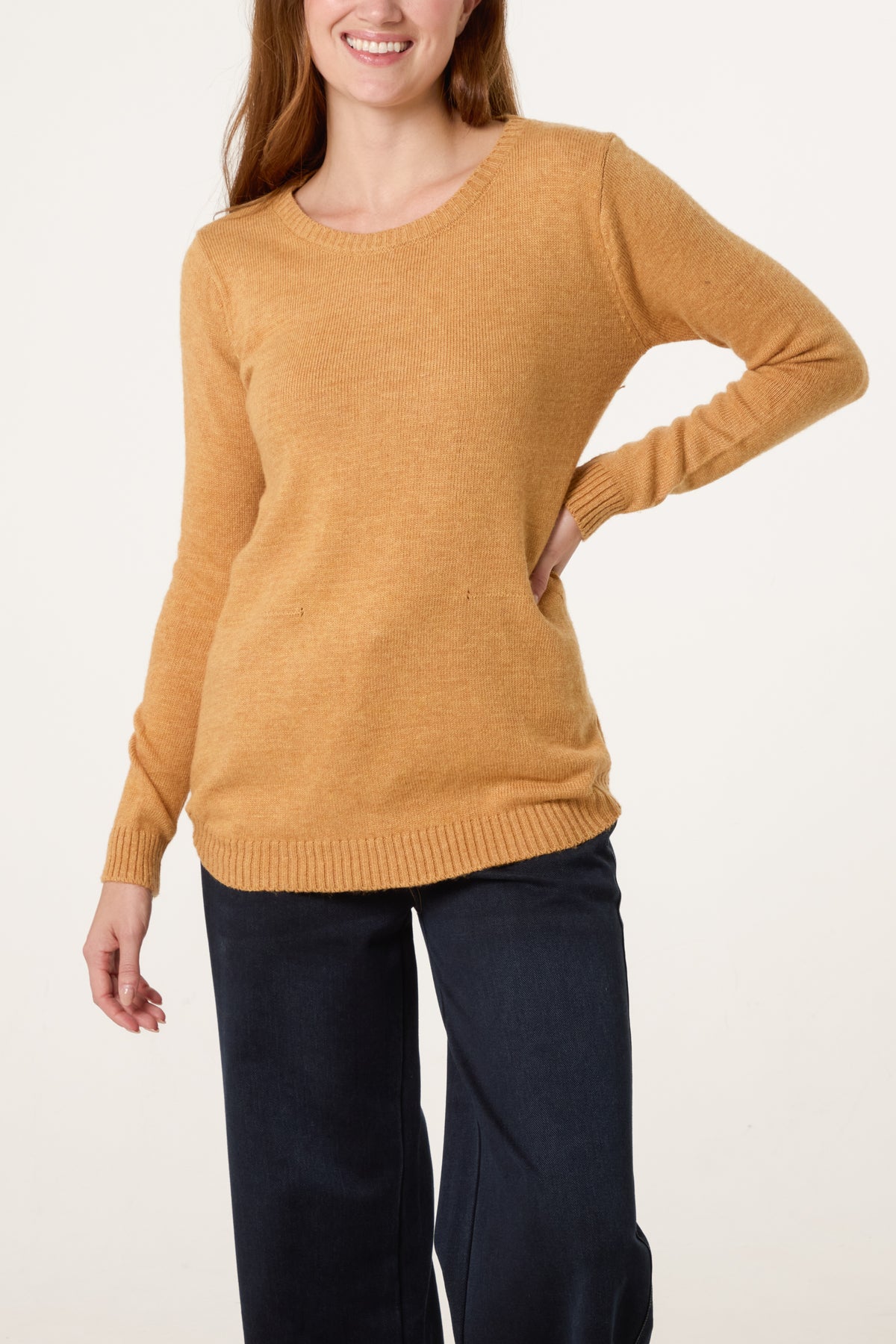 Ribbed Edge Knit Jumper