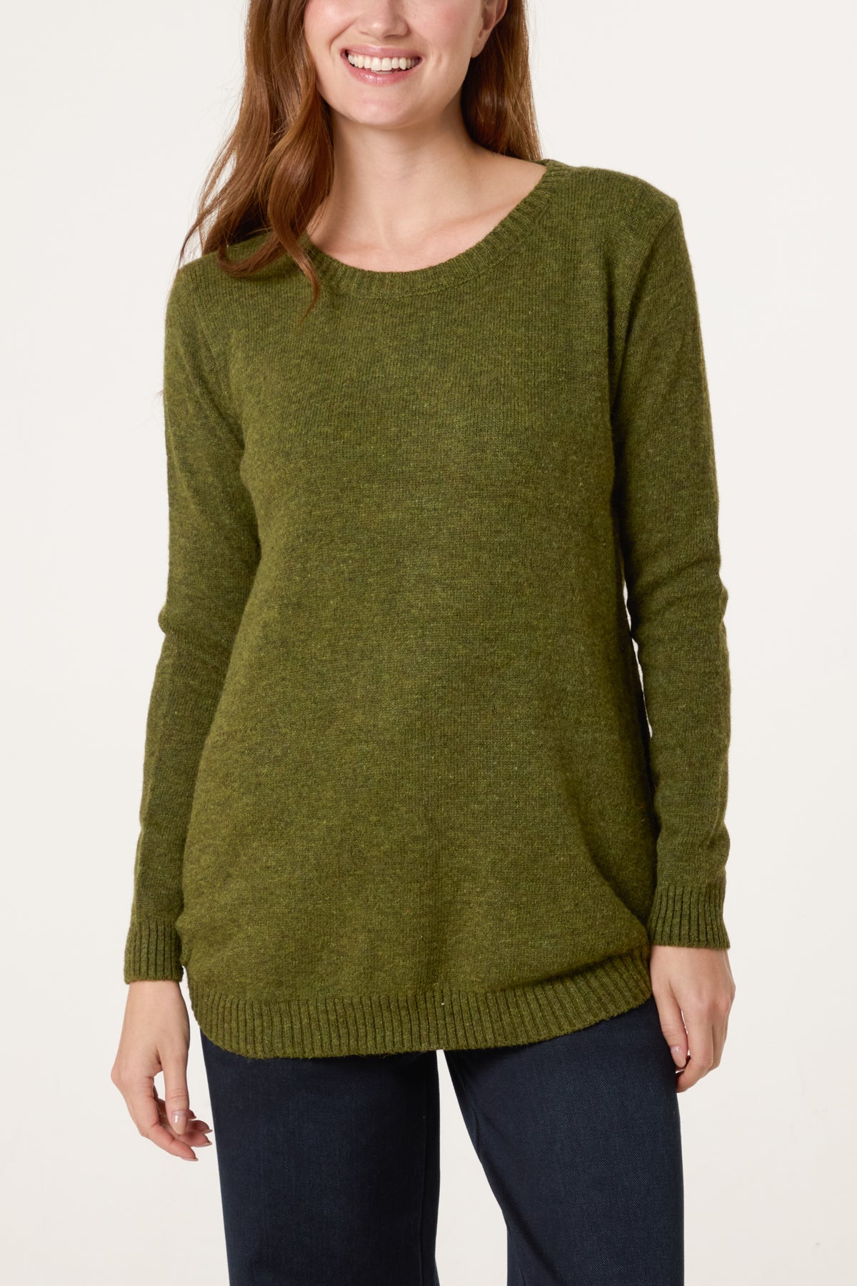 Ribbed Edge Knit Jumper