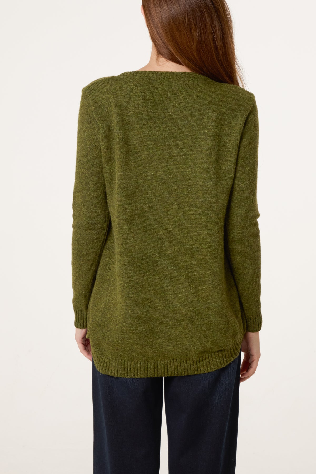 Ribbed Edge Knit Jumper