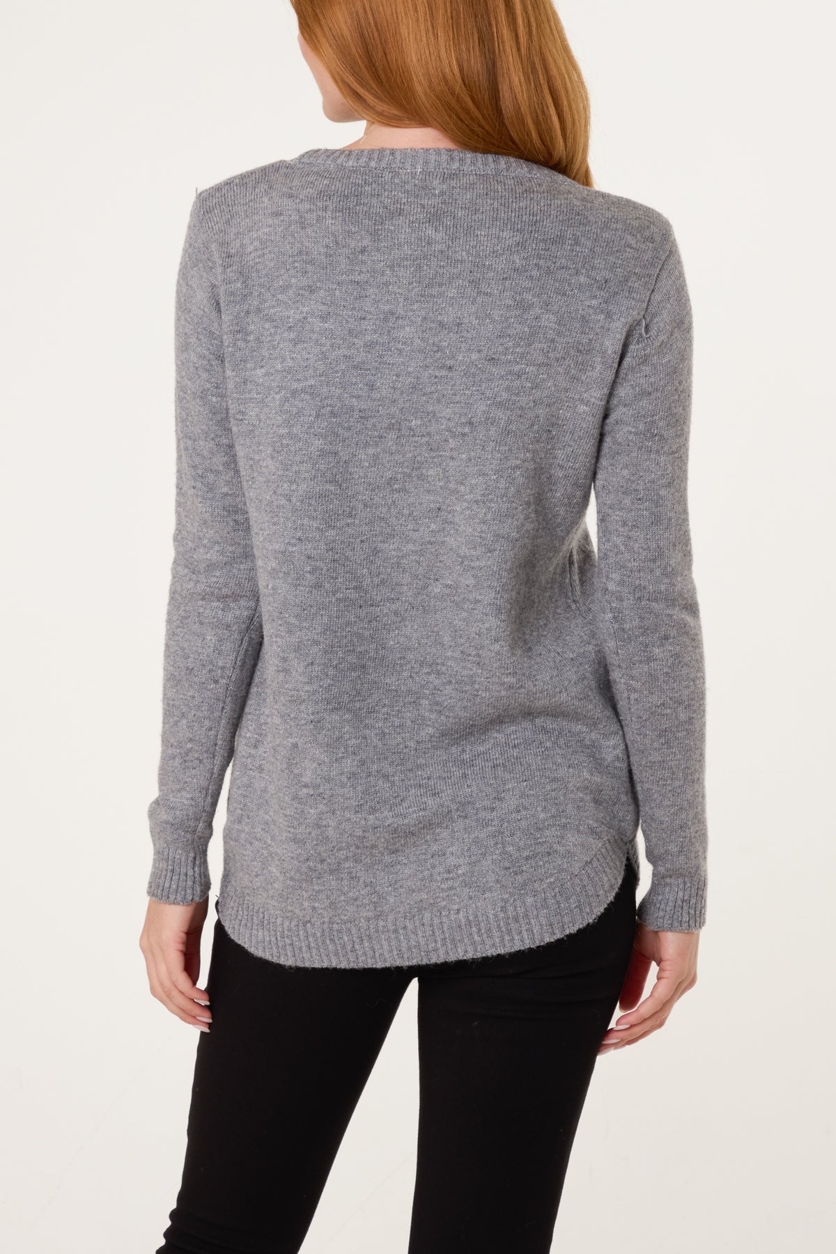 Ribbed Edge Knit Jumper