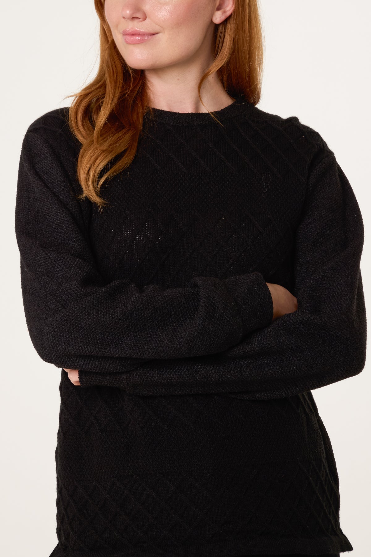 Diamond Stripe Knit Jumper