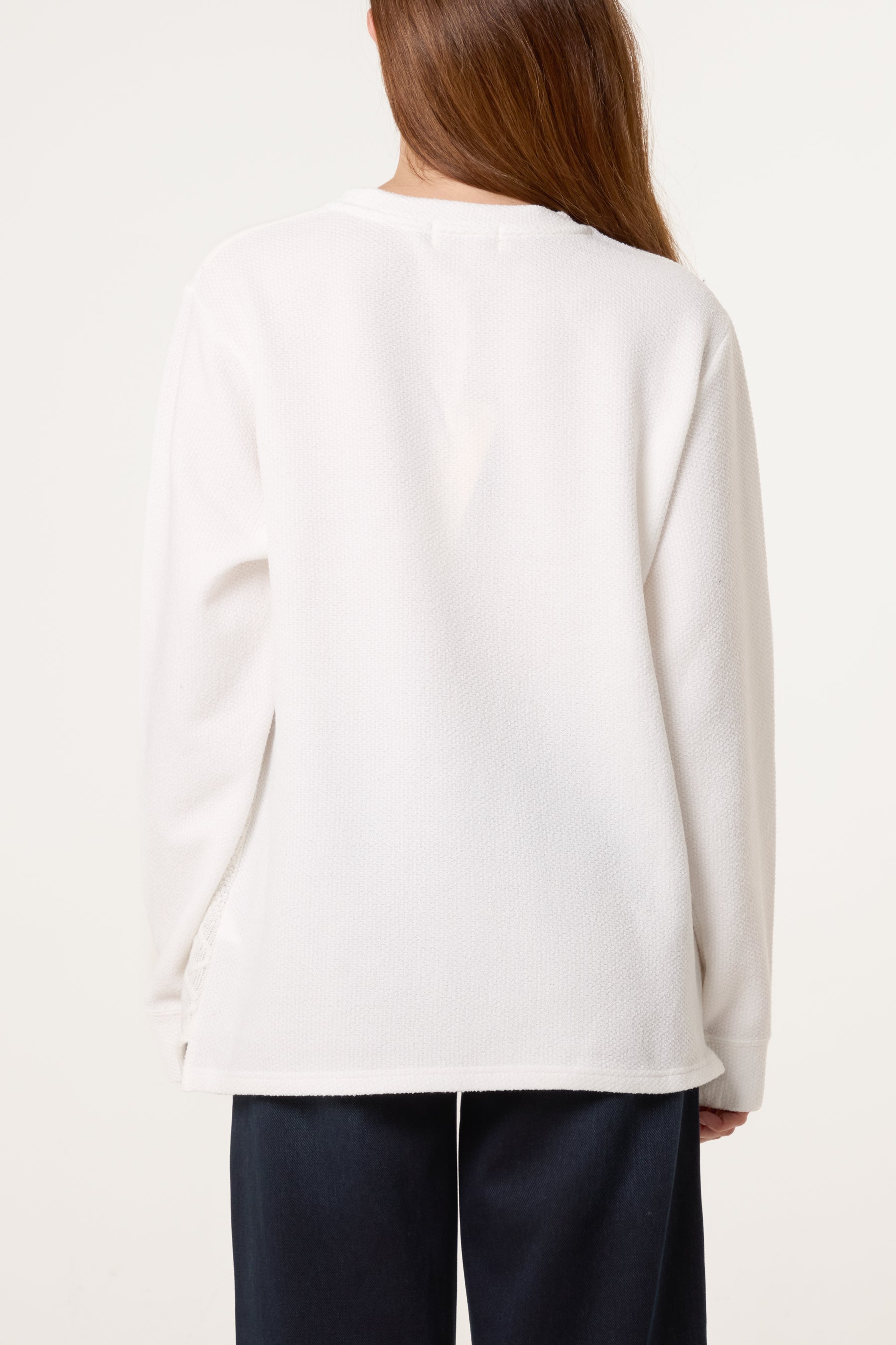 Cream Diamond Stripe Knit Jumper