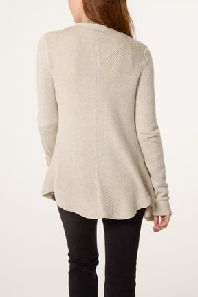 Fine Knit Open Cardigan