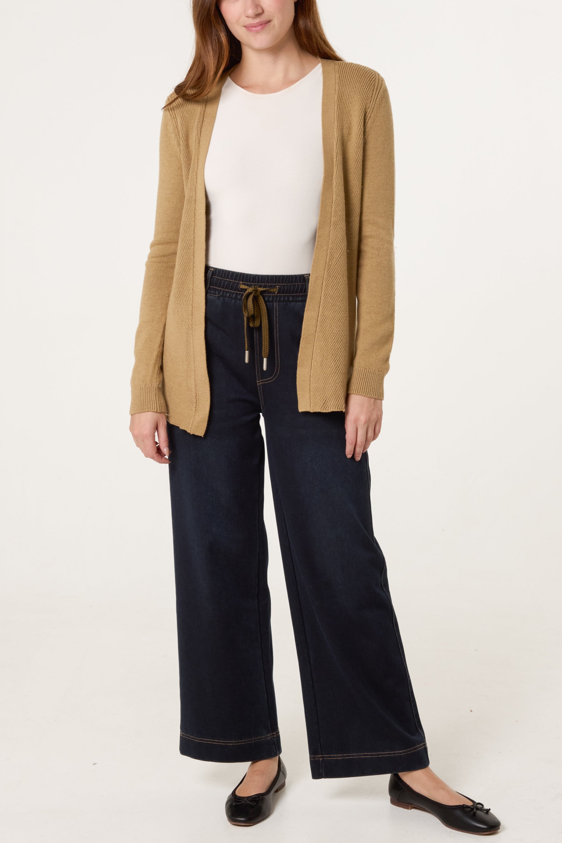 Fine Knit Open Cardigan