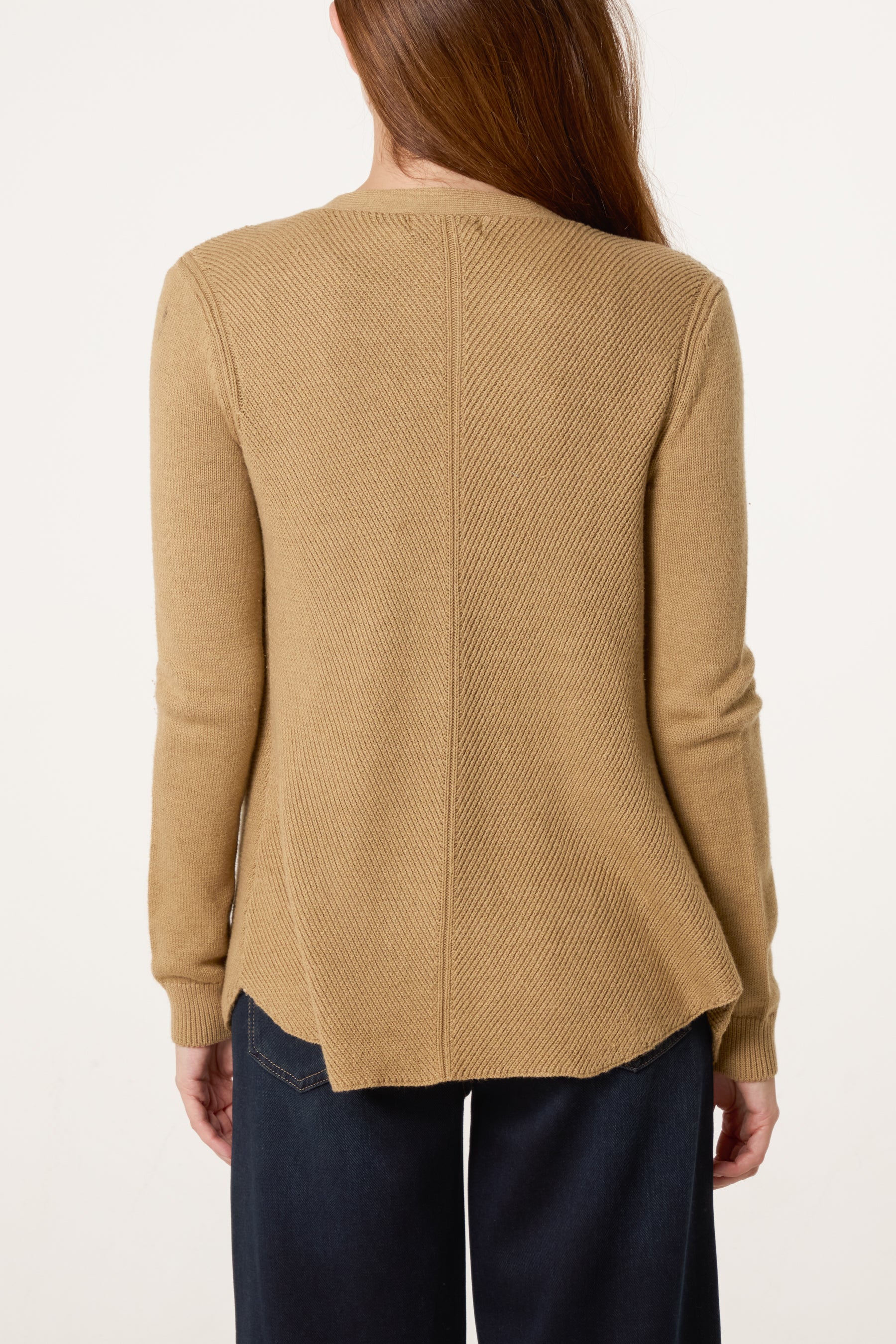 Fine Knit Open Cardigan