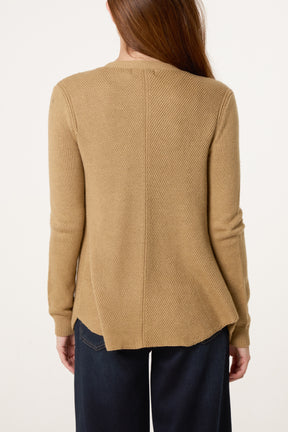 Fine Knit Open Cardigan