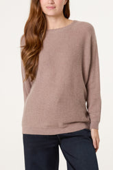 Stone Scallop Neck Knit Jumper