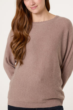 Stone Scallop Neck Knit Jumper