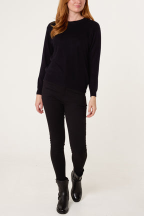 Round Neck Knit Jumper