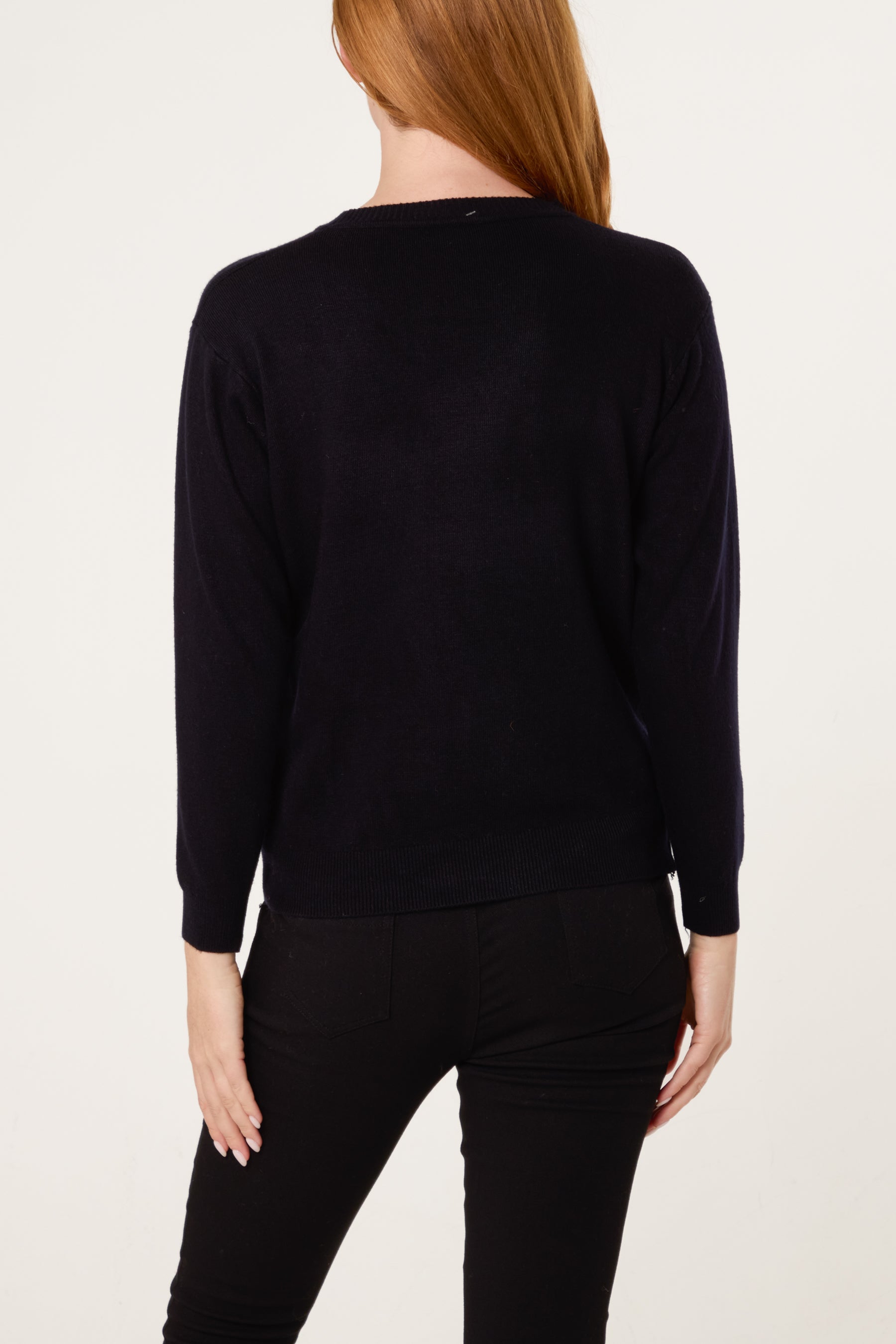 Round Neck Knit Jumper