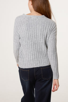 Thick Ribbed Knit Jumper