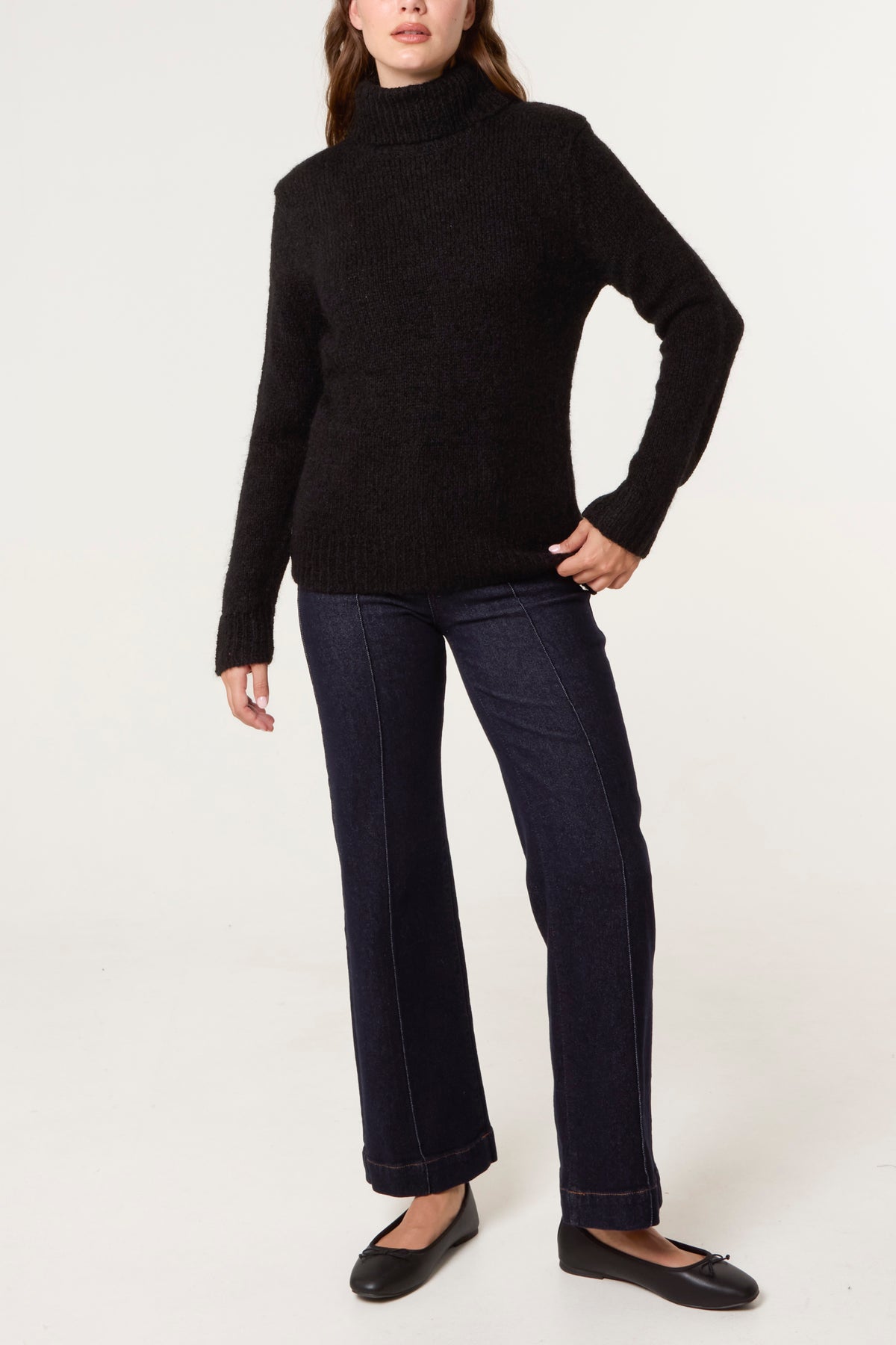 Roll Neck Thick Knit Jumper