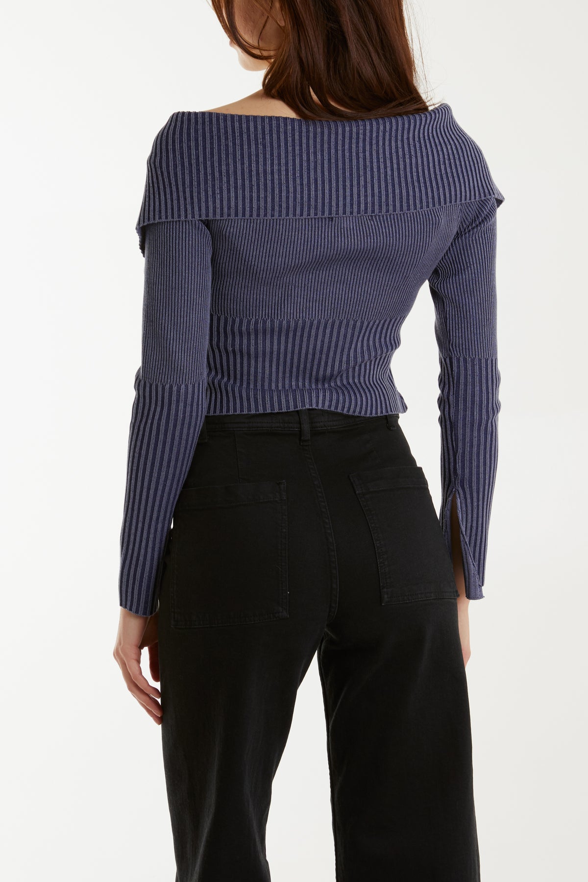 Washed Rib Fold-Over Cardigan