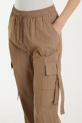 Drawstring Pocket Cuffed Cargo Trousers