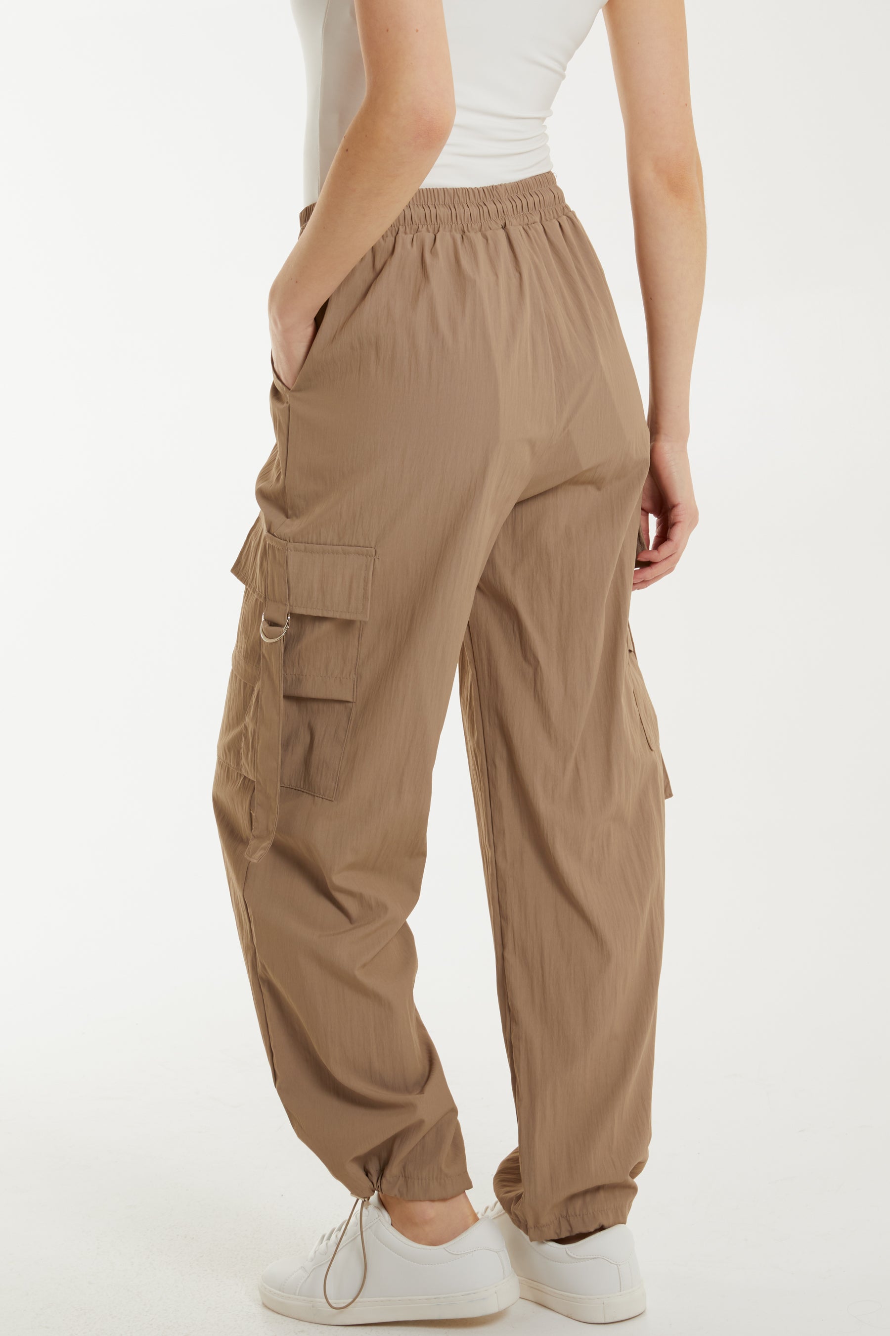 Drawstring Pocket Cuffed Cargo Trousers