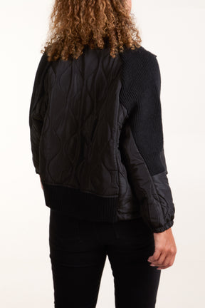 Contrast Quilted Shacket