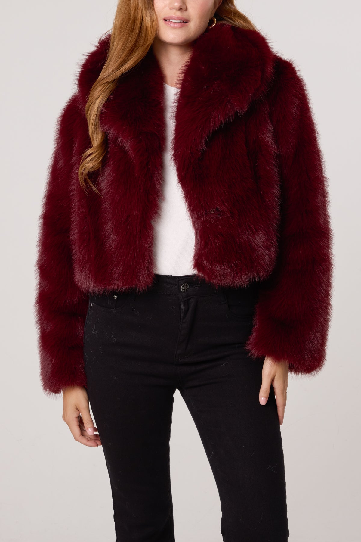 Faux Fur Cropped Jacket