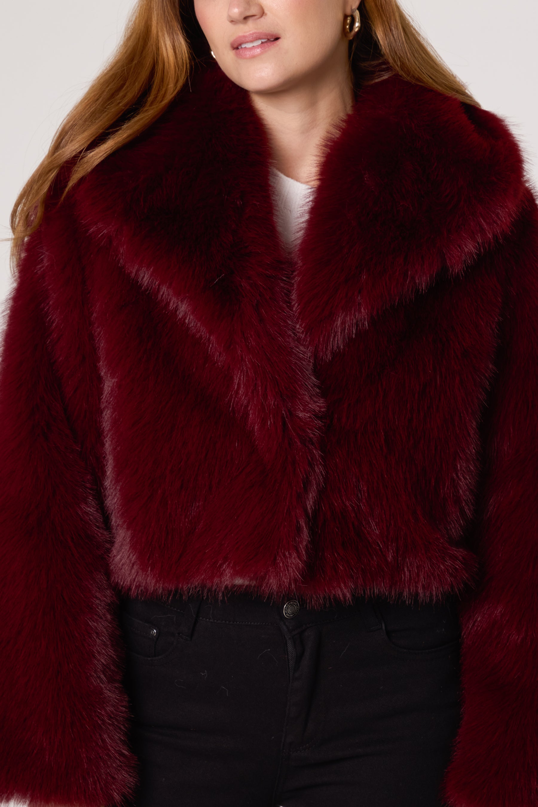 Faux Fur Cropped Jacket