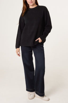 Black High Neck Knit Jumper