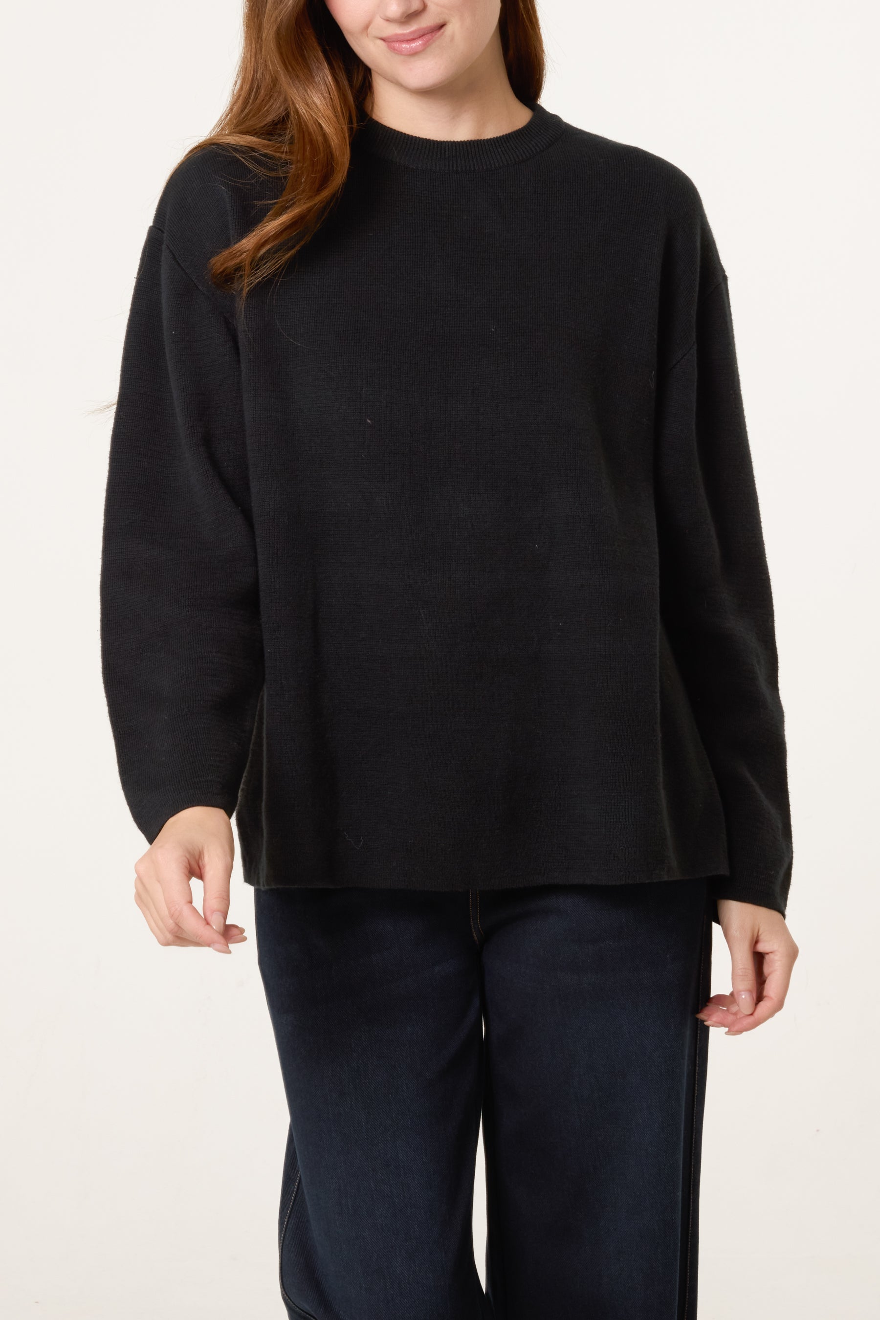 Black High Neck Knit Jumper