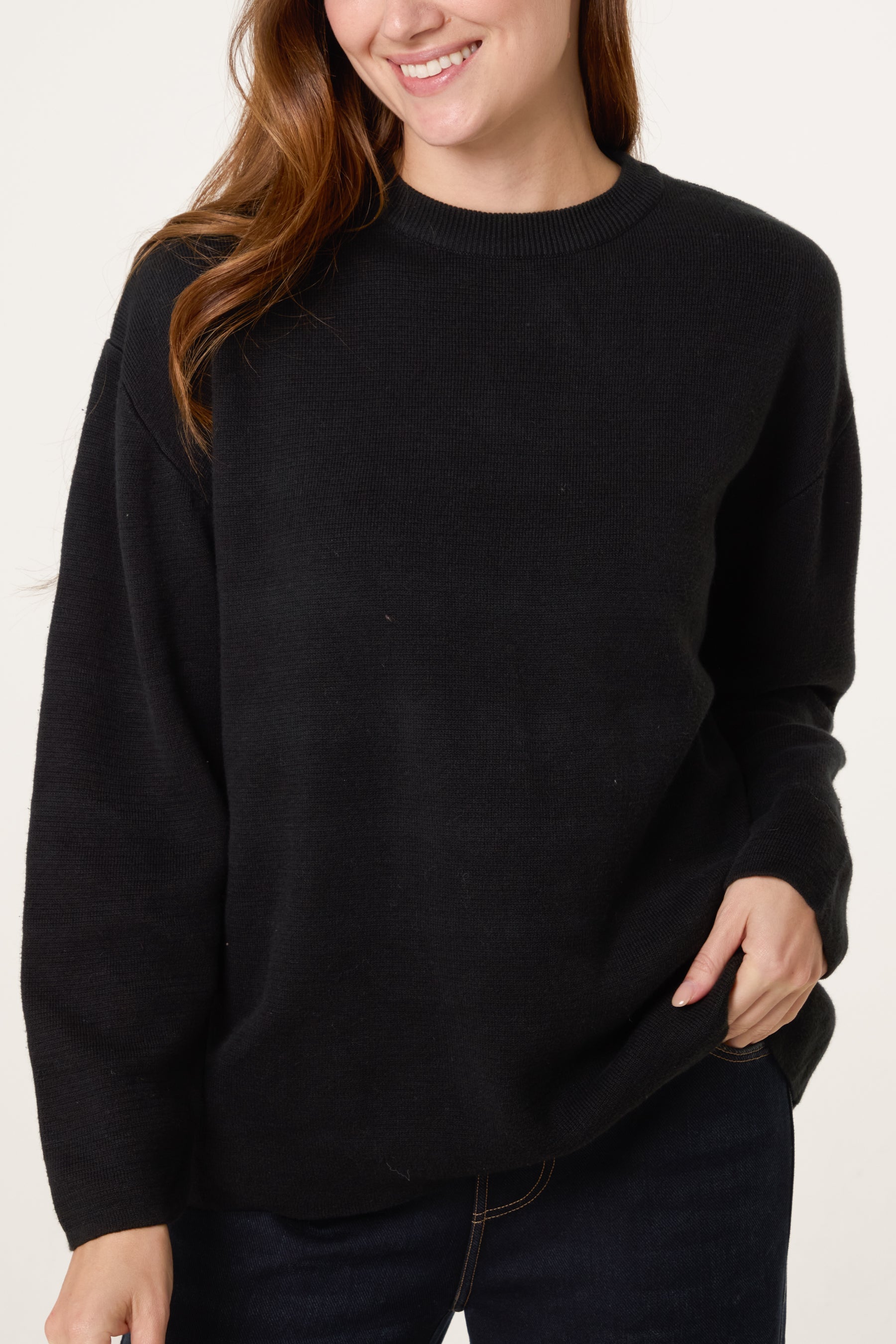 Black High Neck Knit Jumper