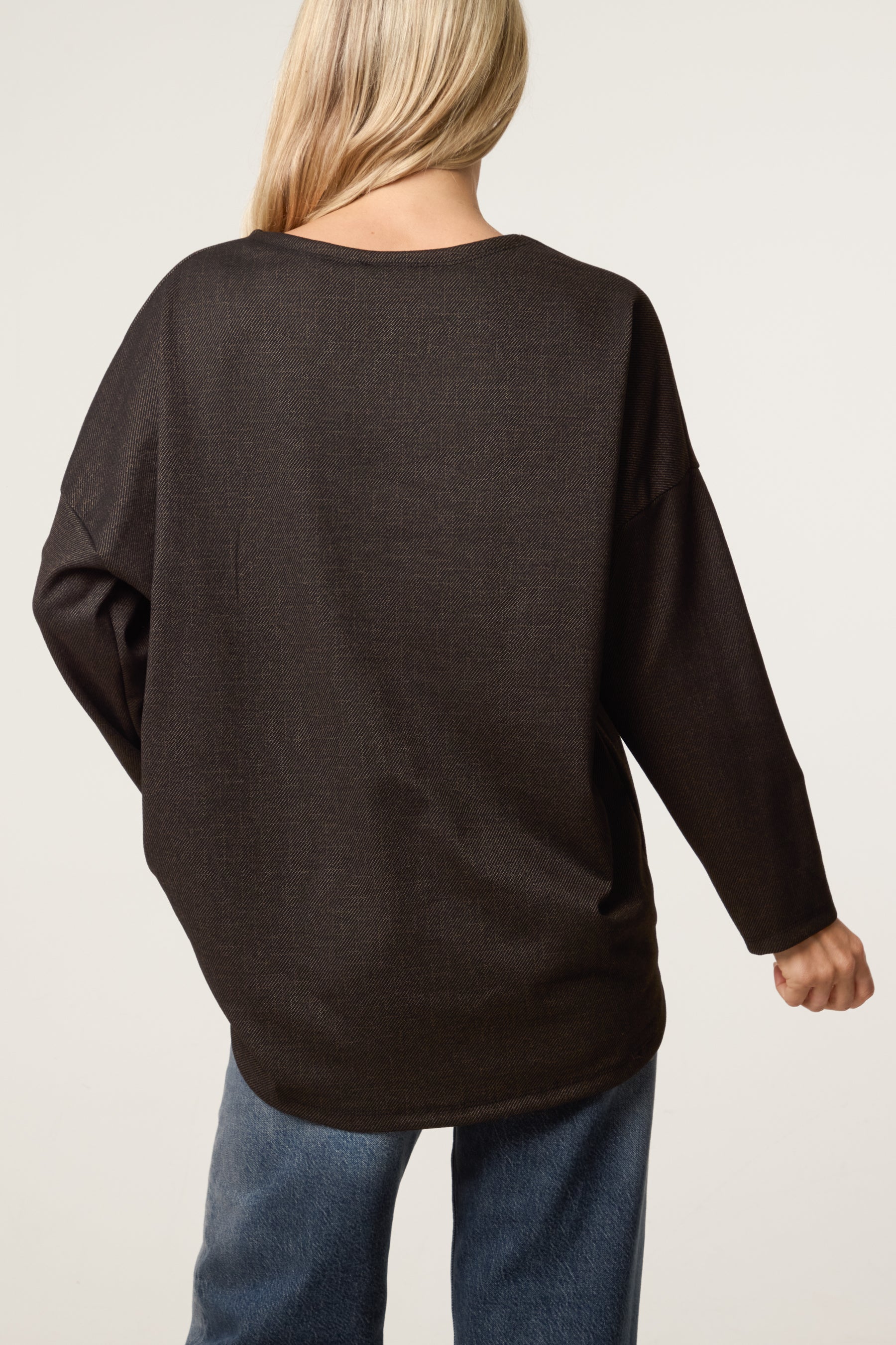 Draped Dip Hem Jumper