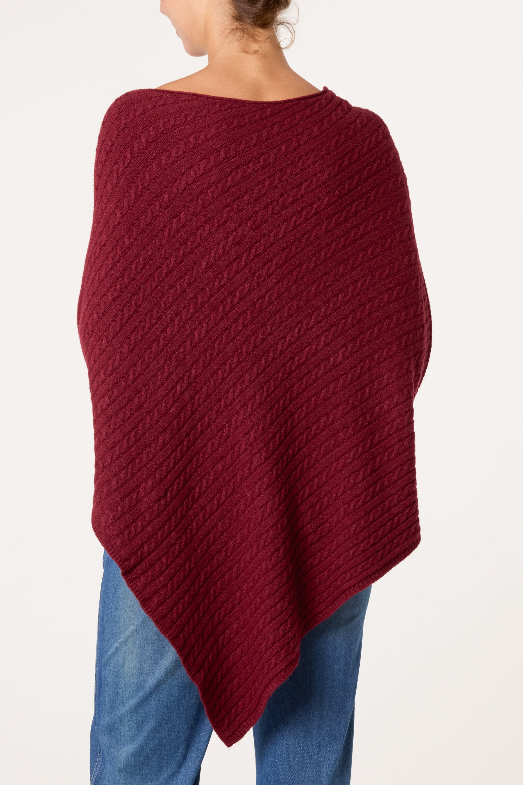 Assymetric Essential Knit Poncho
