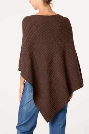 Assymetric Essential Knit Poncho