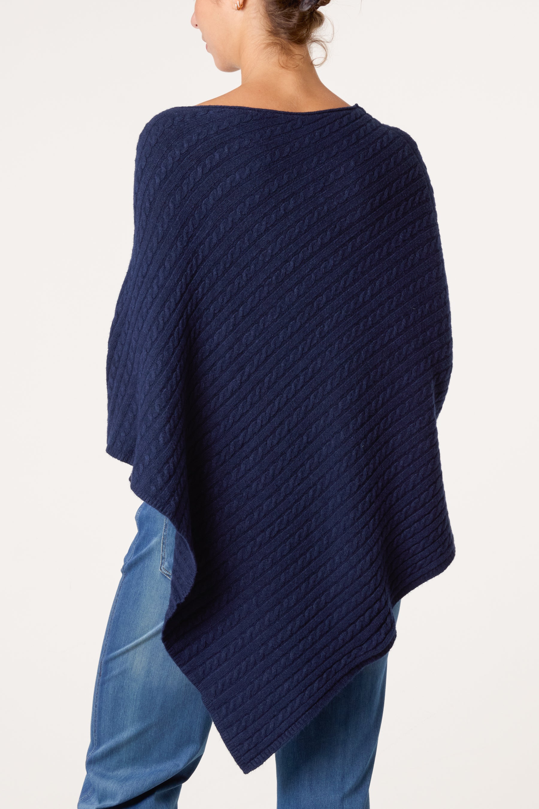 Assymetric Essential Knit Poncho