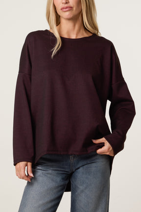 Draped Dip Hem Jumper