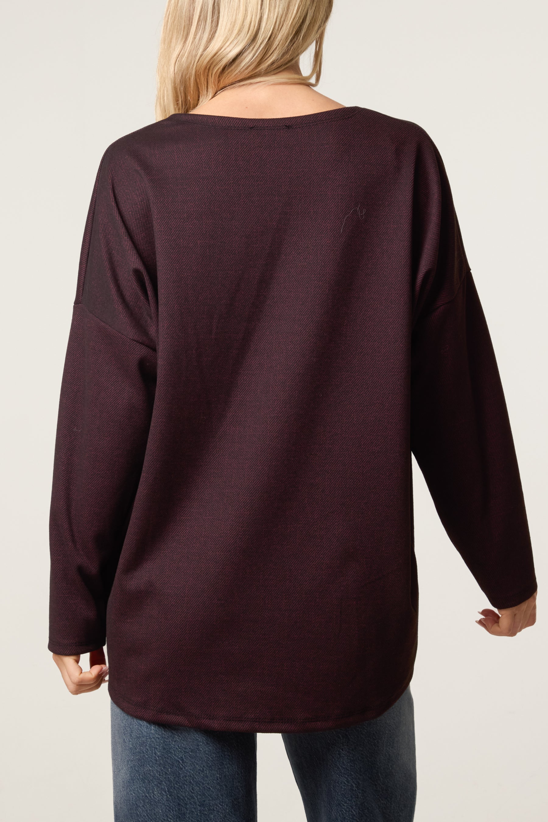 Draped Dip Hem Jumper