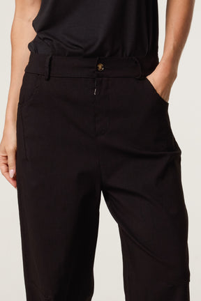 Barrel Leg Button Up Trousers