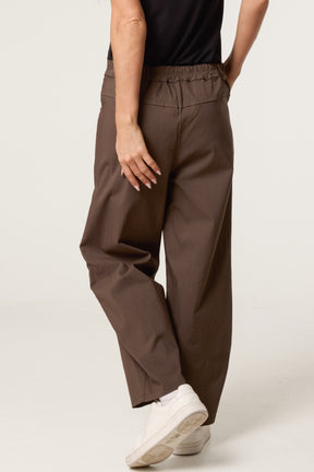Barrel Leg Button Up Trousers