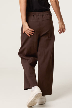 Barrel Leg Button Up Trousers