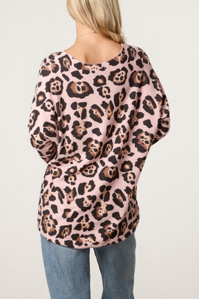 Leopard Round Neck Necklace Top
