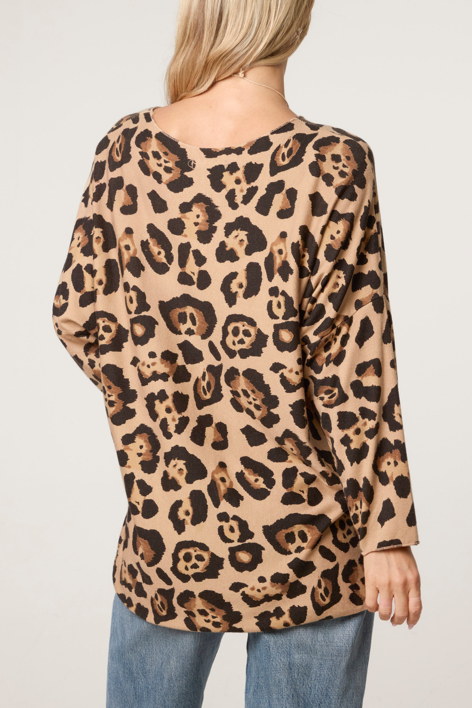Leopard Round Neck Necklace Top