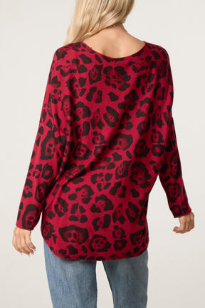 Leopard Round Neck Necklace Top