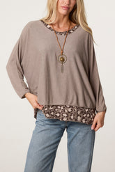 Leopard Double Layer Necklace Top