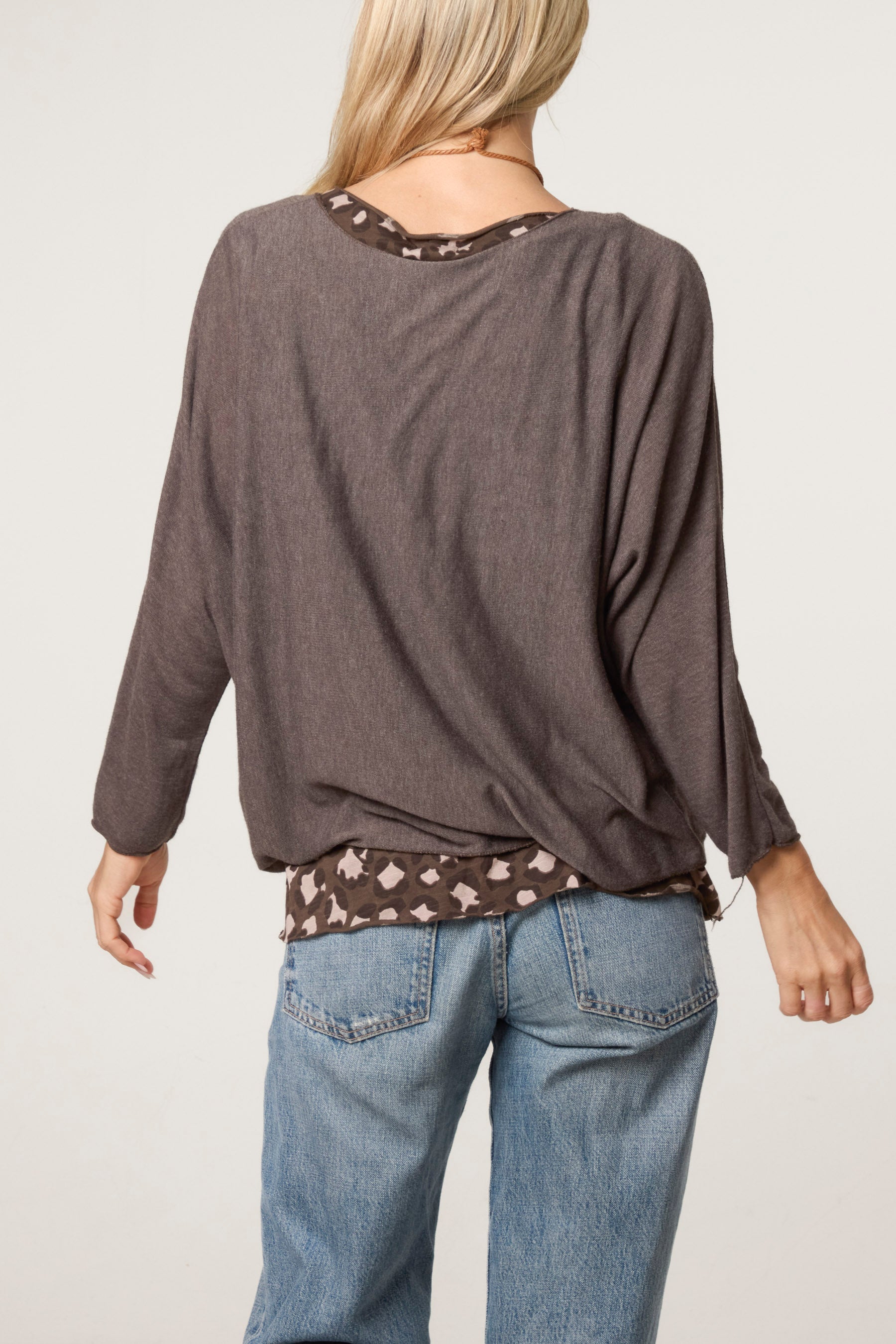 Leopard Double Layer Necklace Top