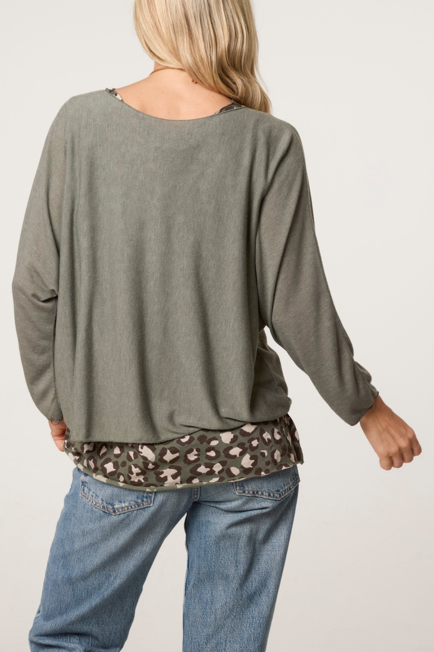 Leopard Double Layer Necklace Top