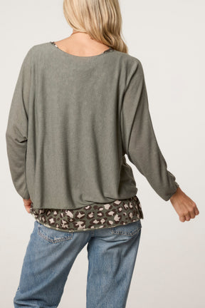 Leopard Double Layer Necklace Top