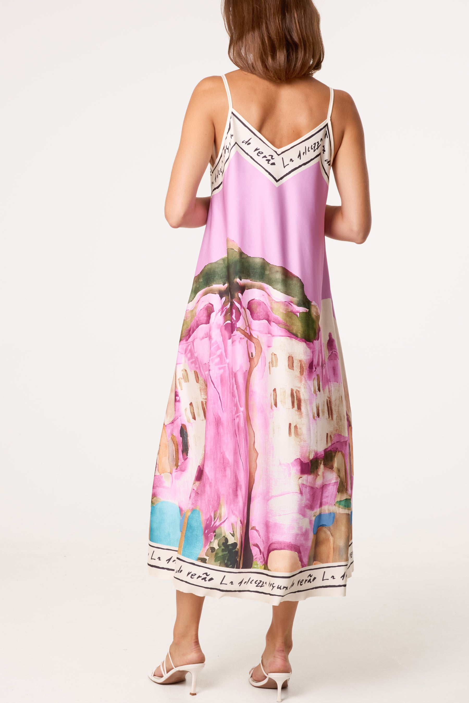 Cami Border Print Swing Dress