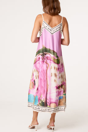 Cami Border Print Swing Dress