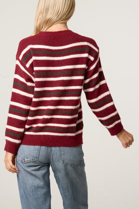 Round Neck Striped Knit Jumper