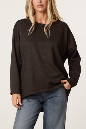 Draped Dip Hem Jumper