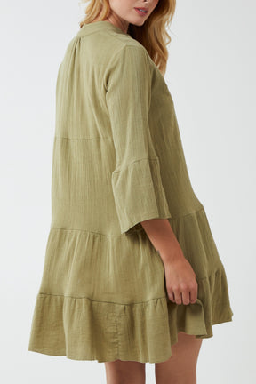 Oversized Smock Shirt Dress